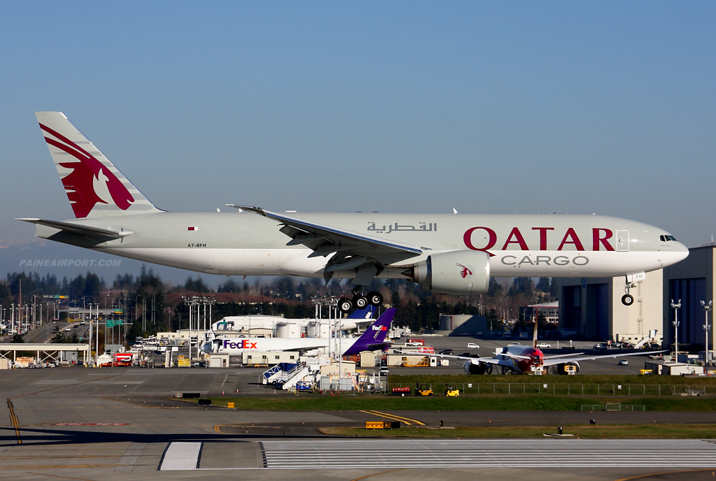 Qatar Cargo 777F A7-BFH at Paine Field