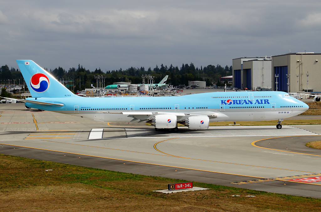 Korean Air 747-8i HL7631 at Paine Airport