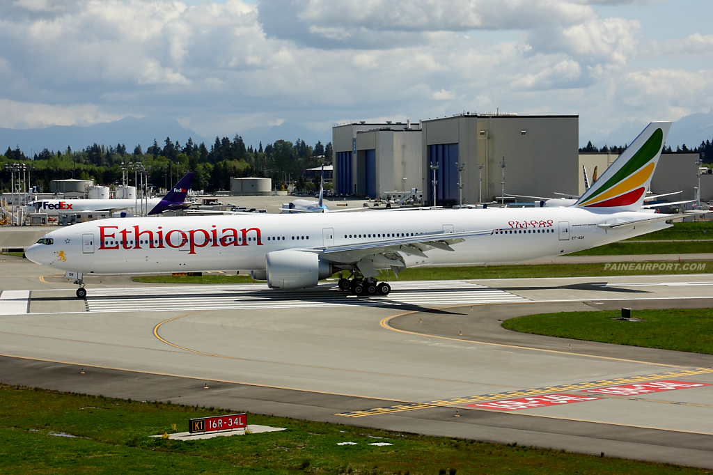 Ethiopian Airlines 777 ET-ASK at Paine Airport