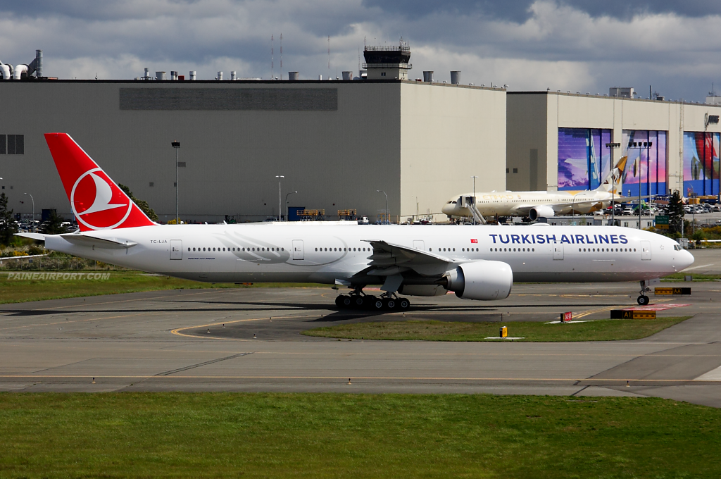 Turkish Airlines 777 TC-LJA at Paine Airport