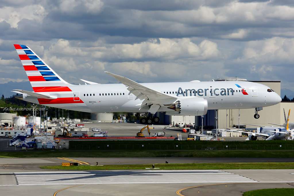 American Airlines 787-8 N803AL at Paine Airport