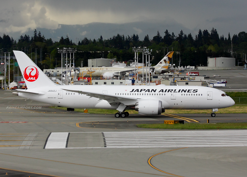 Japan Airlines 787 JA842J at Paine Airport