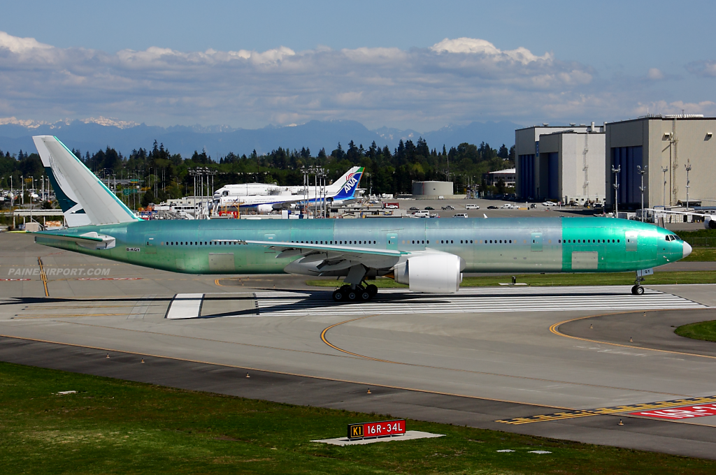 Cathay Pacific 777 B-KQY at Paine Airport