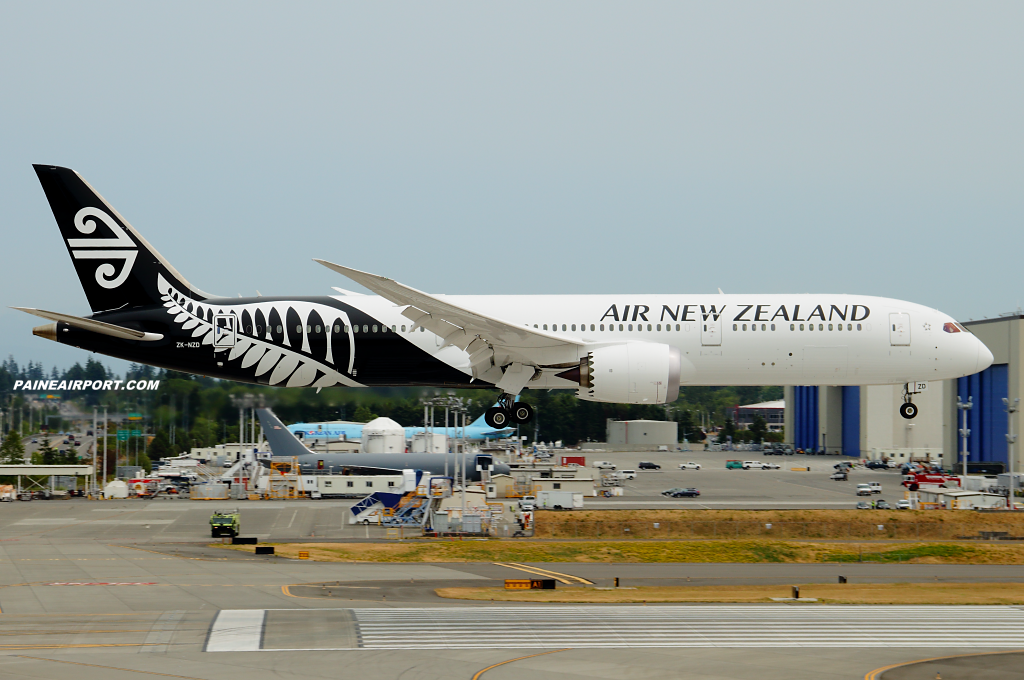 Air New Zealand 787-9 ZK-NZD at Paine Airport