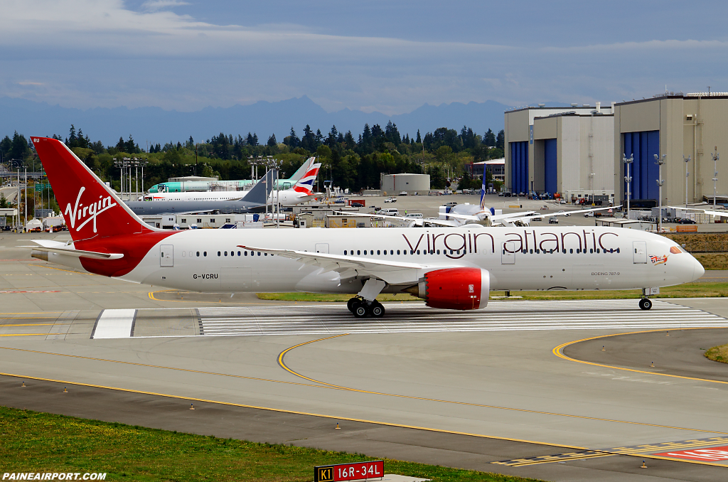Virgin Atlantic 787-9 G-VCRU at Paine Airport