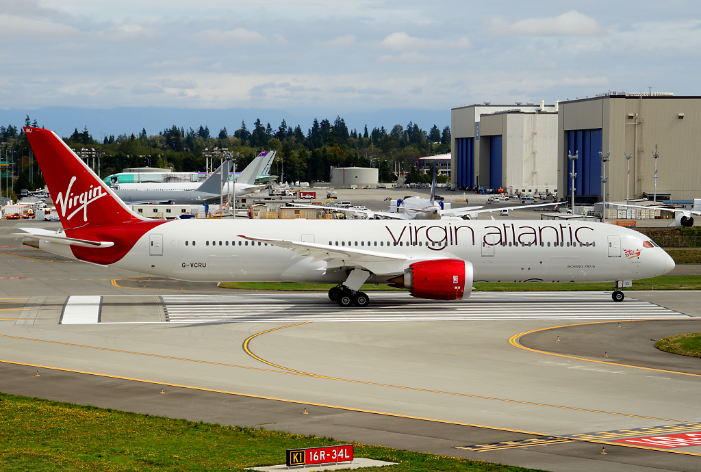 Virgin Atlantic 787-9 G-VCRU at Paine Field