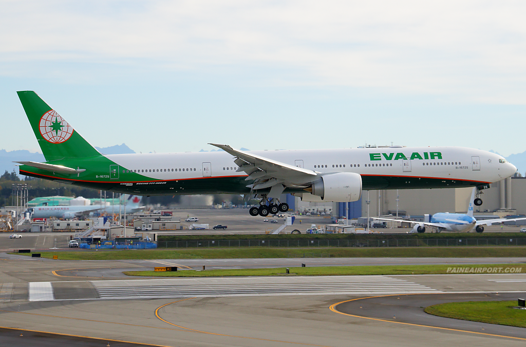 EVA Air 777 B-16725 at Paine Airport