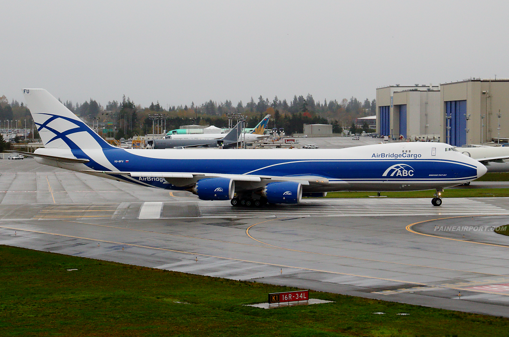 AirBridgeCargo 747-8F VQ-BFU at Paine Airport