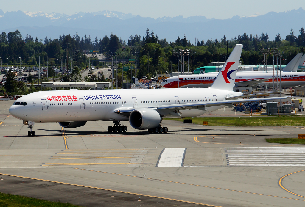 China Eastern 777 B-7368 at Paine Airport