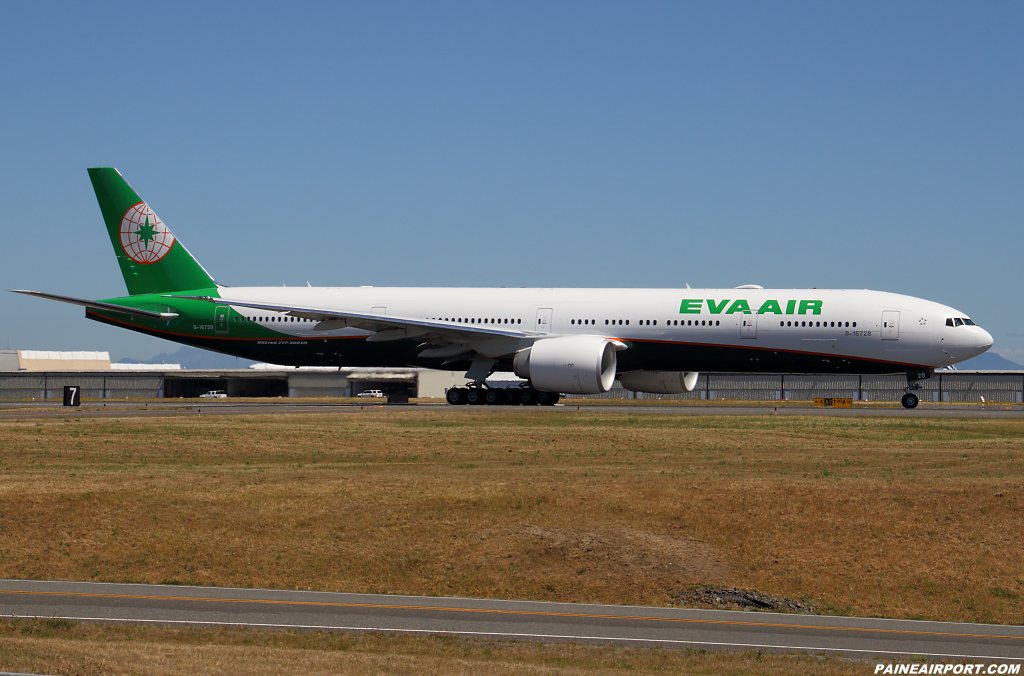 EVA Air 777 B-16728 at Paine Airport