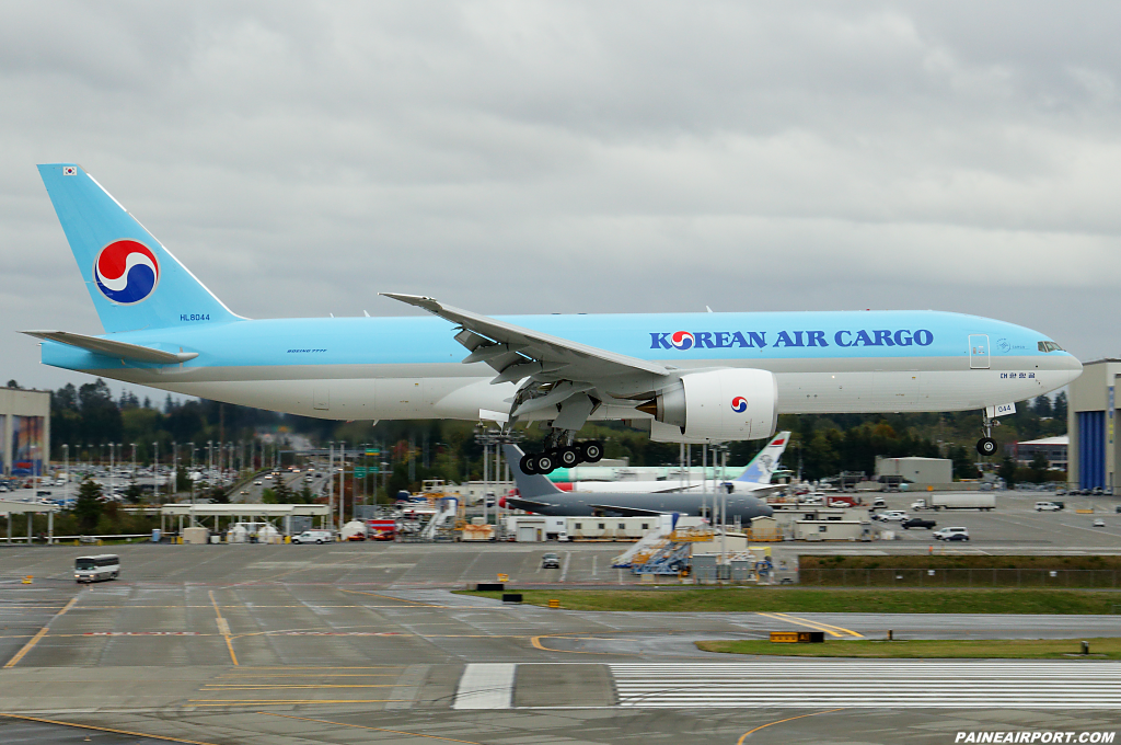 Korean Air Cargo 777F HL8044 at Paine Airport