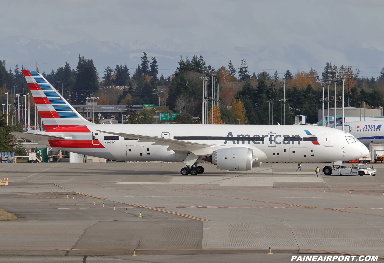American Airlines 787 at KPAE Paine Field