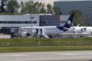 Aeromexico 787-9 N742AM at the Everett Delivery Center May 7, 2024