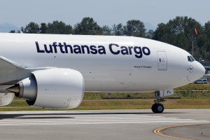 Lufthansa Cargo 777F D-ALFL at KPAE Paine Field